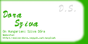 dora sziva business card